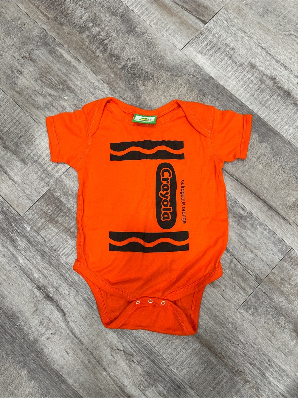 Crayola Bright Orange Graphic Baby One-Piece Bodysuit